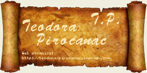 Teodora Piroćanac vizit kartica